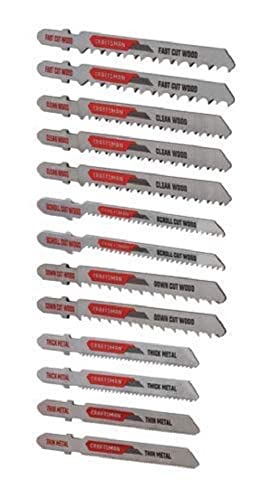 CRAFTSMAN Jigsaw Blades, T-Shank Set, 13-Piece (CMAJ1SET13) - style: T-Shank