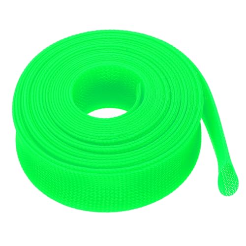 uxcell Expandable Sleeving, 1 1/2-inch 25ft Cable Sleeve, Green - color: Green, size: 1 1/2-inch x 25ft