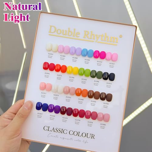 Double Rhythm 28Pcs 0.5Oz Gel Nail Polish Set Same Color Same Bottle Gel Polish Kit Nail Art Manicure Salon DIY at Home for Women (Red Pink Collection-T24-4) - color: Red Nude Pink