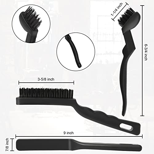 VASTOOLS Wire Brushes Pack of 6. for Cleaning Welding Slag, Rust and Dust. 9" and 6-3/4" Brass, Nylon, Stainless Steel Brushes with Rigid Handle - size: 6.75" 9"