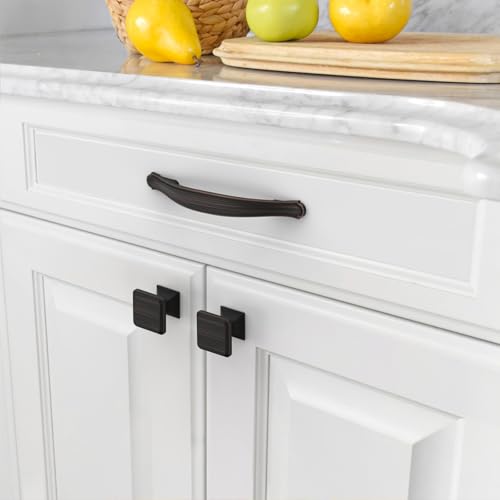 Amerdeco 10 Pack Oil Rubbed Bronze Cabinet Pulls 3.75 Inch(96mm) Hole Center Drawer Pulls Cabinet Hardware Kitchen Cabinet Handles for Bathroom ZH0068 - color: Oil Rubbed Bronze, size: 3.75"/96MM Hole Center