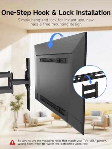 Suptek Ultra Slim TV Wall Mount Full Motion for 43-90” Large Screen
