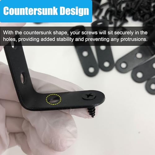 QSJ 26 PCS Corner Bracket Brace Set Stainless Steel 90-Degree Corner Braces 0.78’’/0.98’’/1.18’’/1.57’’with 64pcs Screws for Wood Furniture Cabinet Chair - size: 26Pcs Bracket Set (Solid L-0.78/0.98/1.18/1.57'')