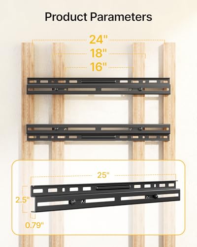 monTEK TV Wall Mount Extension Bracket, Fits 16-24" Wood Studs, Max 154lbs