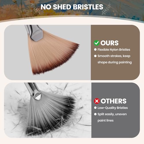 26pcs Paint Brush Set, with Palette Scraper and Canvas Roll