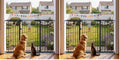 Cumbor 36" Extra Tall Baby Gate, 30.4-56.8" Extra Wide Dog Gate Black (Pack of 2) - color: Black, size: 30.4"-56.8" W x 36" H (Pack of 2)