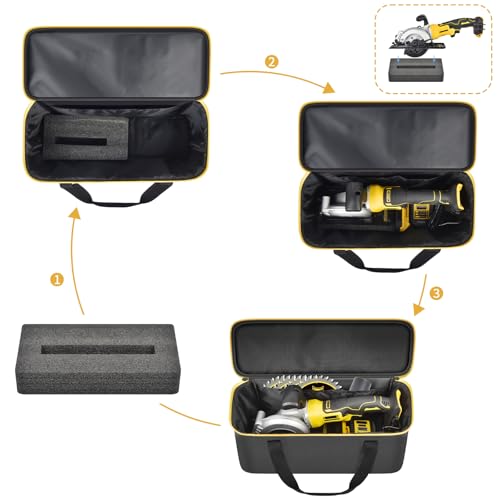 SAIKA Circular Saw Bag for DEWALT ATOMIC 20V MAX 4-1/2-Inch, Case Only