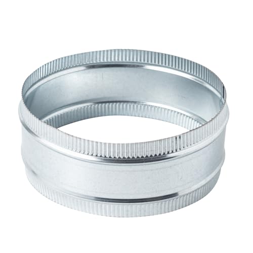 10 Inch Round Galvanized Steel Duct Connector - Metal Ventilation Pipe Coupler - Dryer Vent Hose Extension - HVAC Ducting Coupling for Straight Connection - size: 10 Inch