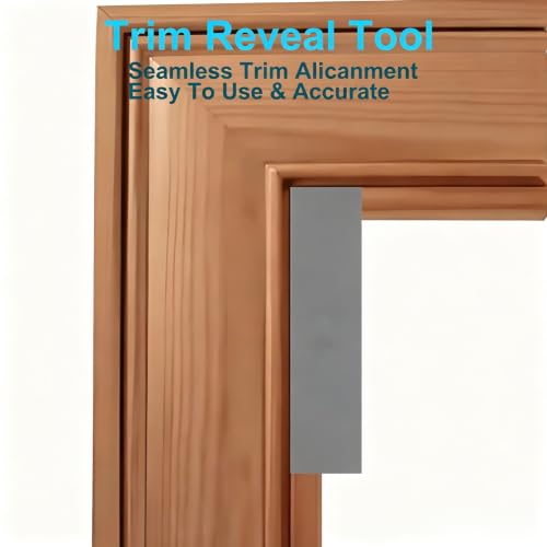 Trim Reveal Tool - 1/4 Precision Trim Gauges - Non-Damaging Hard Plastic Door Reveal Marking Tools - Accurate Jamb Marking - Wood Reveal Spacing Tool (Grey) - size: 1/4 grey
