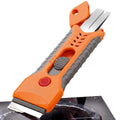 Razor Blade Scraper Tool for Cleaning with 15 Pcs Extra Blades, Multi-Surface Non-Scratch Scraping for Glass Top Stove, Cooktop, Oven & Car Windows, Lifts Burnt Food, Sticky Residue & Labels