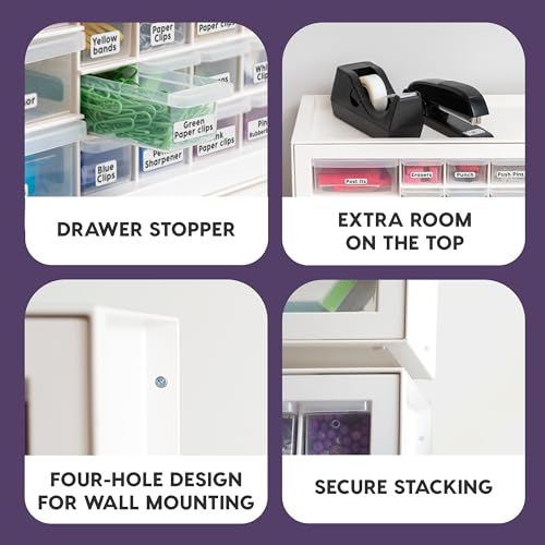 IRIS USA 36-Drawer Storage Cabinet, Bead Craft Supplies, Made in USA, White - color: White, size: 36 Drawer