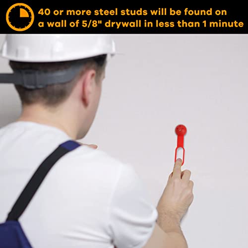 52300 Studball, 27 Pounds of Pull Power Magnetic Stud Finder, No Batteries Stud Finder Wall Scanner Detect Metal Through 5/8" Drywall, Wood or 3/4" Plywood Paneling, Ceramic Tiling etc.
