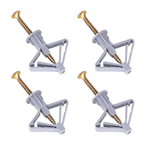 50 pcs Drywall Anchors, Hollow-Wall Anchors with Screws - color: Gray-25pcs