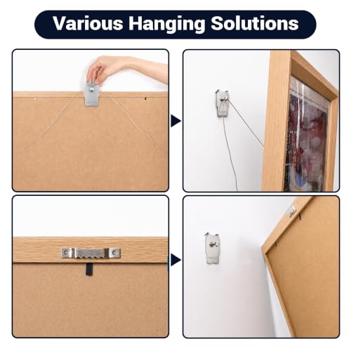 107 Pcs Picture Hanging Kit Hooks: 25 40 65 LB Drywall Picture Hangers Claw Hardware - Tool Nail Free No Damage Heavy Duty Wall Hanger for Room Office Mirror Photo Poster Frame Decor