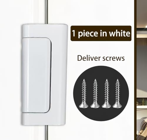 Home Security Door Lock, 3 Pack Childproof Door Reinforcement Lock,Upgrade Flip High Night Lock to Defend Your Home Kids (12, Silver) - color: Silver