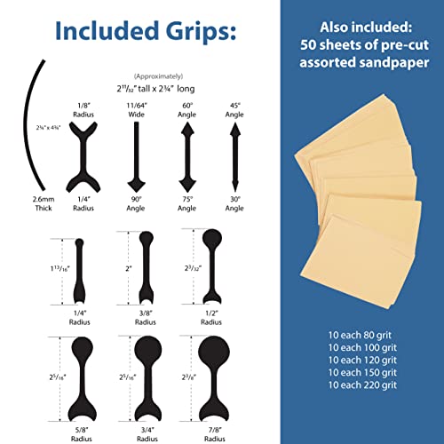 Fulton 21 Profile Contour Sanding Grips - size: Grips with Sandpaper