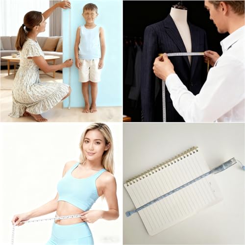 6 Pcs Soft Retractable Tape Measure 200 CM/79 in Measuring Tape Dual Sided for Body Fabric Sewing Tailor Cloth Measurements Measuring Tape Weight Loss