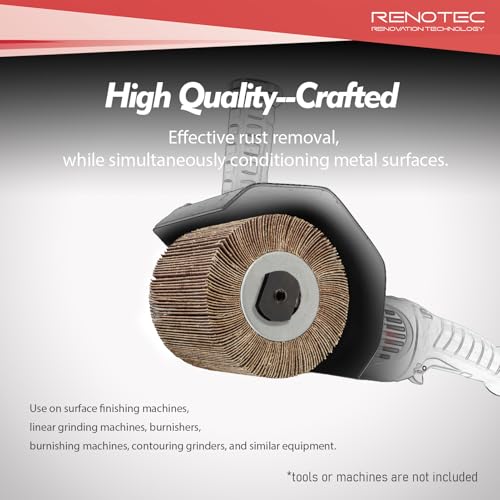 Abrasive Flap Sanding Drum, 4.33" x 4", 110x100mm, Aluminum Oxide, Rust & Paint Remove Metal Surface Conditioning, for Burnishing Polishing Machine - style: Abrasive Flap Sanding Drum #100