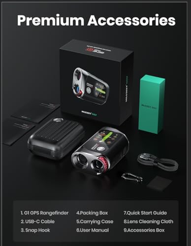 MILESEEY G1 Touchscreen & GPS Rangefinder with 43000+ Built-in Golf Courses