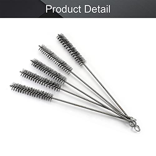 Wire Tube Brushes, Stainless Steel, 0.8-inch Diameter, 12-inch Long,10pcs - color: 5pcs, size: 2cm
