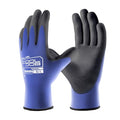 COOLJOB 12/60 Pairs Safety Work Gloves Pack Bulk with Grip PU Coating - color: Blue, size: Medium (Pack of 12)