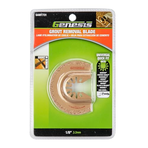 Genesis GAMT731 Universal Quick Fit 1/8" Grout Removal Blade,Black