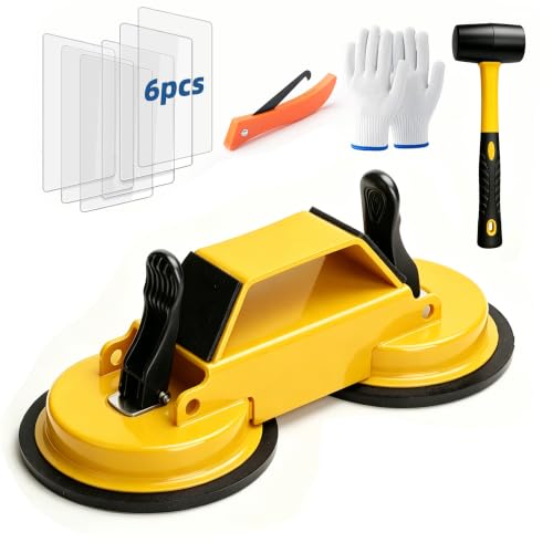 Floor Gap Vinyl Fixer Tool Repair Tool Enhanced Suction Cup 45°Striking - color: Yellow