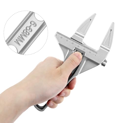 QWORK Adjustable Wrench, 0.24"-2.68" Large Opening Bathroom Spanner, 7.87 Inch Universal Activity Wrench