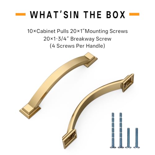10 Pack 3.75 inch（96mm Champagne Bronze Cabinet Pulls, Champagne Gold Cabinet Handles Kitchen Arch Cabinet Hardware for Bathroom Drawer - color: Champagne Bronze, size: 3.75 inch（96mm）, style: 10 Pack