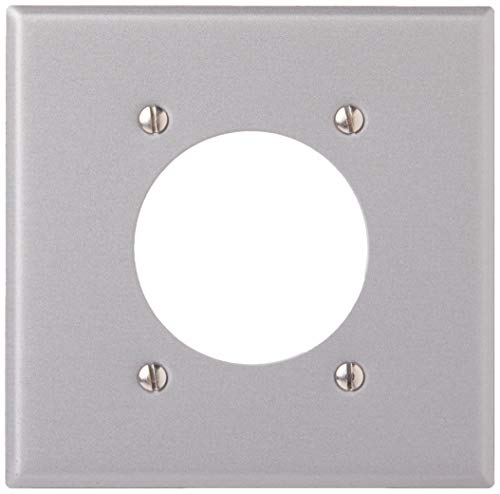 Leviton 2-Gang Flush Mount 2.15 Inch Dia. Device Receptacle, Standard, Aluminum, 4934