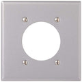 Leviton 2-Gang Flush Mount 2.15 Inch Dia. Device Receptacle, Standard, Aluminum, 4934