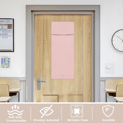 Vatge Pink Classroom Door Window Cover, 1 Panel, W8 x L36, Baby Pink - color: Baby Pink, size: 8"W x 36"L (Pack of 1)