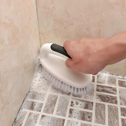 Scrub Brushes for Cleaning Heavy Duty Scrub Brush with Handle 2 Pack Black - color: Black