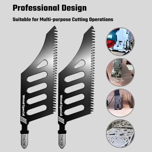 T142HB T-Shank Flush Cut Jigsaw Blades for Wood, HCS, 5 Pcs