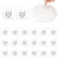 Bilillo 20 Pack Invisible Adhesive Wall Plate Hangers, 2.3 Inch Plastic Plate Holders for Decorative Plates, Photo Frames, and Wall Art Display - style: 20 Pack