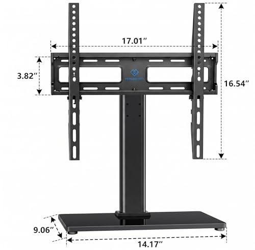 PERLESMITH Universal TV Stand Legs for 24-60 inch TVs to 88lbs with Mount - size: 24-60 Inch with swivel