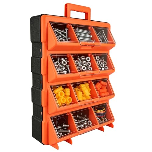 Tool Box Organizer,12-Compartment Portable Small Parts Organizer - size: 12-Compartment Tool Box Organizer