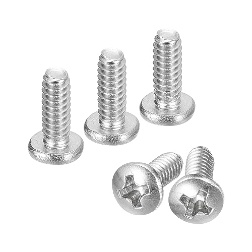uxcell #6-32x3/8 Pan Head Machine Screws, 304 Stainless Steel 18-8 Screw, Phillips Drive, Fully Threaded, Bright Finish, Pack of 25 - size: #6-32x3/8"