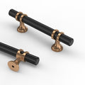 Asidrama 10 Pack 3 Inch(76mm) Knurled Matte Black and Champagne Bronze Kitchen Cabinet Handles, Cabinet Pulls Kitchen Cabinet Hardware Cupboard Handles Drawer Pulls - color: Black-Champagne Bronze, size: 3" Hole Center, style: 10 Pack