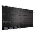 FRAYSCENT Peg Board for Wall 48x24 inch with 63 Pcs Hooks Accessories, Garage Storage Pegboard Wall Organizer, Metal Pegboard Panels with Hooks, Modular Mounted Control Peg Board Tool Organization