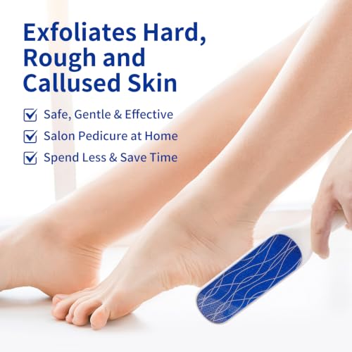 Nano Glass Foot File, Double-Sided Foot Callus Remover for Cracked Heels - color: White