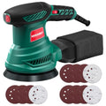 HYCHIKA 5-Inch Orbital Sander with Upgraded Vacuum Dust Collector, 300W Motor 6000-13000 OPM 6 Variable Speeds with10 Pcs Sandpapers for Furnitur, Refinishing & DIY