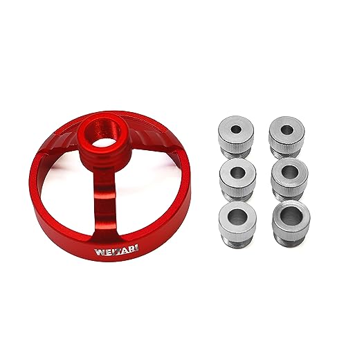 Drill Press Guide Jig,6/7/8/9/10mm Drill Bushings Vertical Hole Woodworking for Electric Power Hand Drill (Red) - color: Red