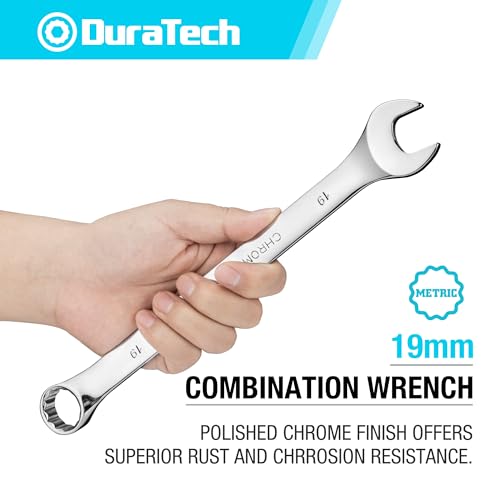 DURATECH 19mm Combination Wrench, Metric - size: 19 mm
