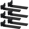 Heavy Duty Shelf Brackets Industrial L Shelf Bracket - 0.2 Inch Thick Premium Solid Steel Shelf Supports, Black Rustic Wall Brackets for Shelves - 7 Inch Floating Shelves Hardware (6 Pack) - size: 7 Inch-6 Pack