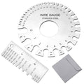 2 Pcs Stainless Steel Thickness Gauges Wire Gauge Measuring Tool - style: Round&Sheet