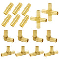Hooshing 16 Pack 3/4" PEX Fitting Combo, Coupling, Elbow, Tee, Cross Set - size: 3/4" 4 Size 16PCS