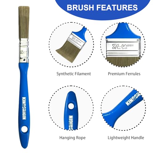 King Origin Small Paint Brush Set, 50 PCS, 1/2 Inch (13mm) - color: 50 Pack, 1/2 Inch