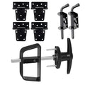 BTEOBFY Double Door Shed Hardware Kit - Complete with Latches, Hinges, and T-Handle Lock - Includes Window and Door/Window Hinge Set, for Gates, playrooms - size: 5.5-inch-Small-T