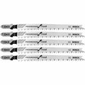 Bosch T234X 5 pc. 4-1/2 in. 8-12 TPI Progressor for Wood T-Shank Jig Saw Blades